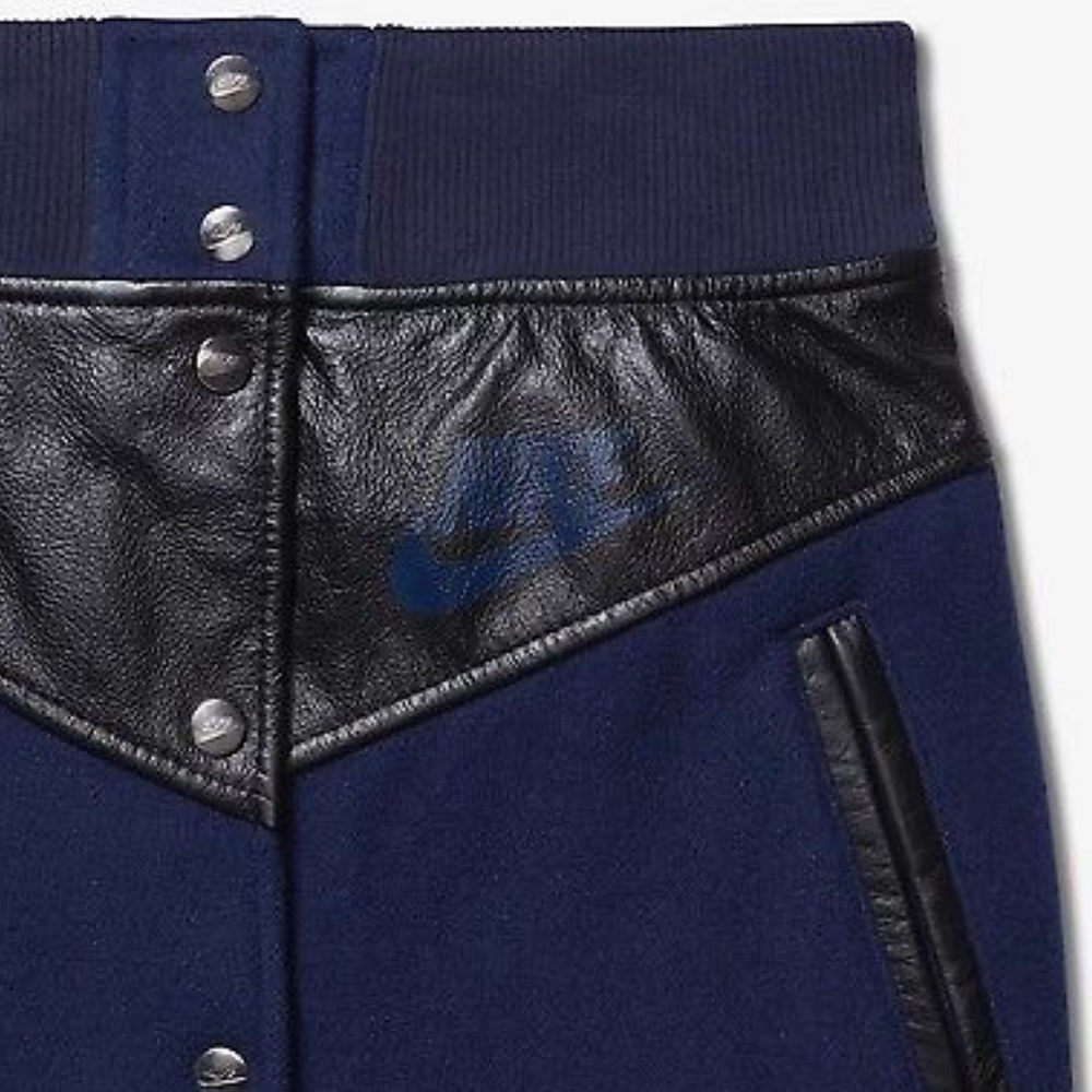 NikeLab X Wool Leather Windrunner Varsity Skirt